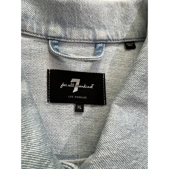 7 For All Mankind Nellie Trucker Jacket in Sunshine - Picture 4 of 4